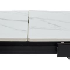 Стол CORNER 120 MATT WHITE MARBLE SOLID CERAMIC / BLACK, ®DISAUR | фото 5